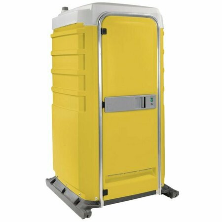 POLYJOHN FS3-1009 Fleet Yellow Premium Portable Restroom - Assembled 621FS31009